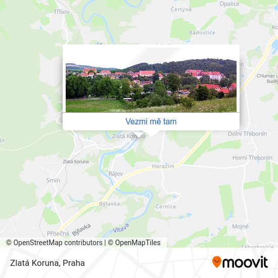 Zlatá Koruna mapa
