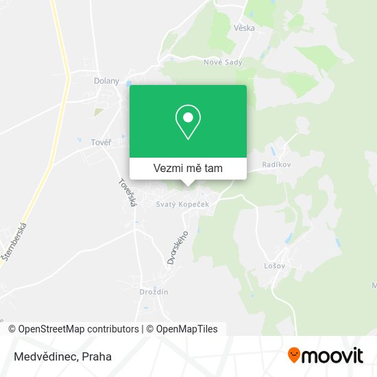 Medvědinec mapa