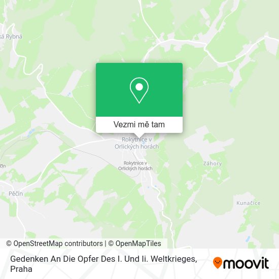 Gedenken An Die Opfer Des I. Und Ii. Weltkrieges mapa
