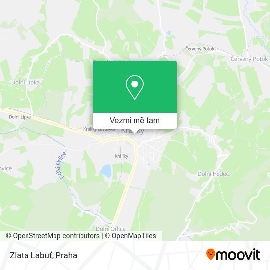 Zlatá Labuť mapa