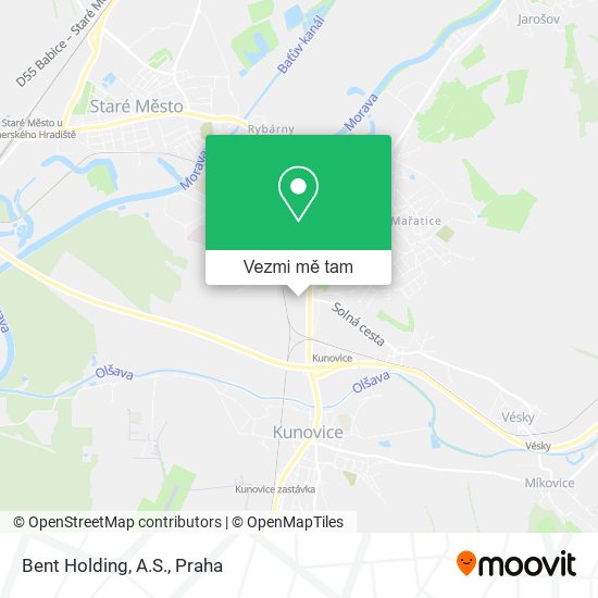Bent Holding, A.S. mapa