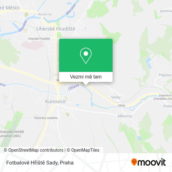 Fotbalové Hřiště Sady mapa