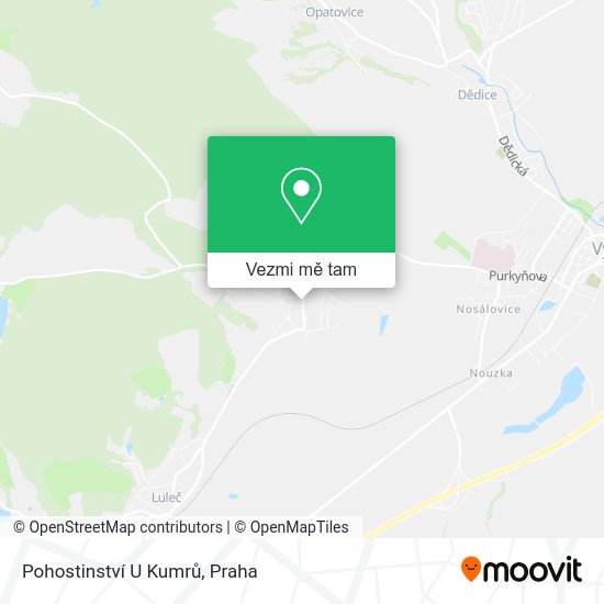 Pohostinství U Kumrů mapa