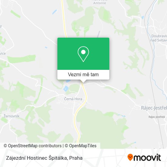 Zájezdní Hostinec Špitálka mapa