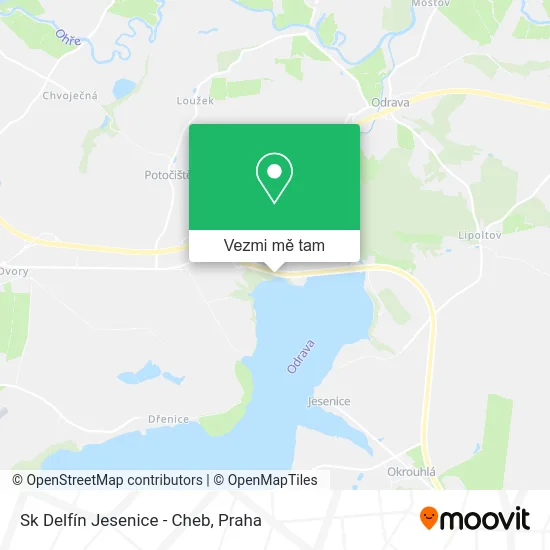 Sk Delfín Jesenice - Cheb mapa