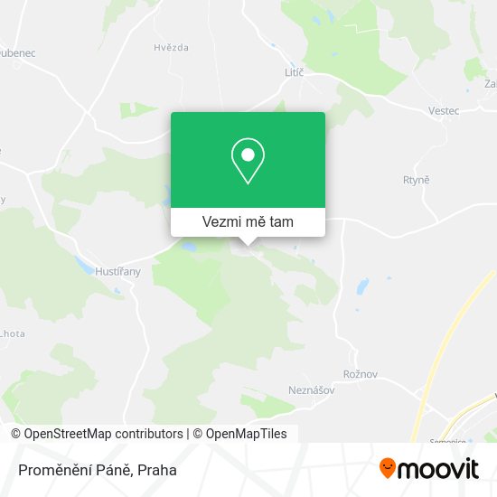 Proměnění Páně mapa