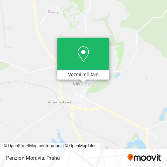 Penzion Moravia mapa