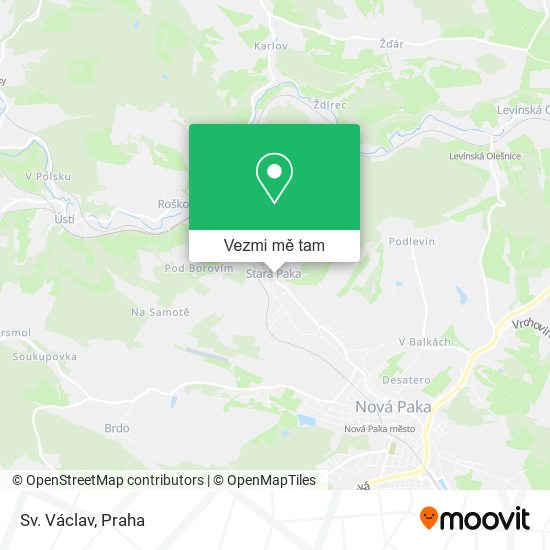 Sv. Václav mapa
