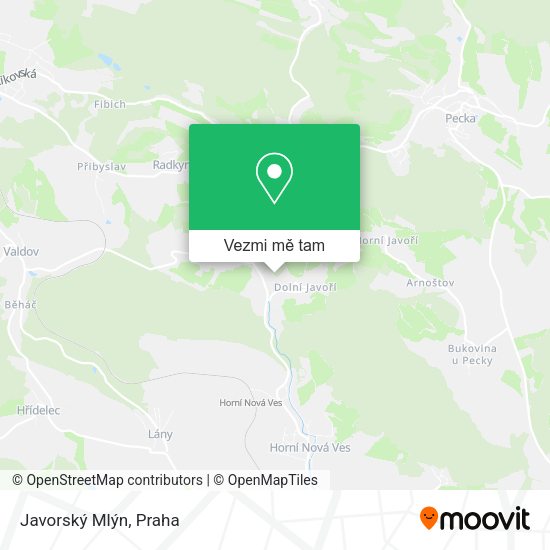 Javorský Mlýn mapa