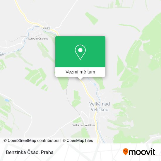 Benzínka Čsad mapa
