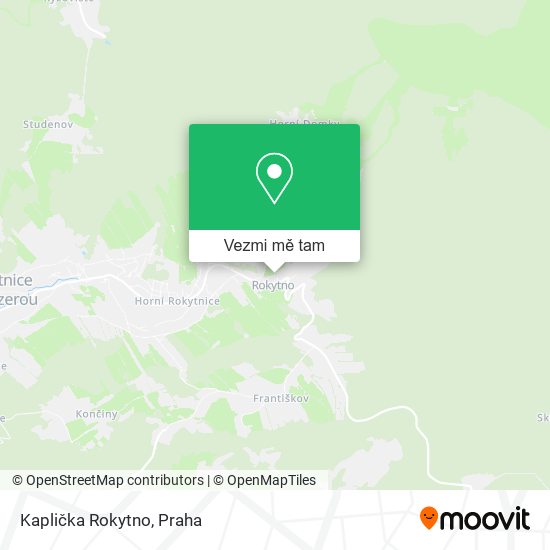 Kaplička Rokytno mapa