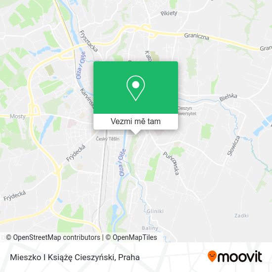 Mieszko I Książę Cieszyński mapa