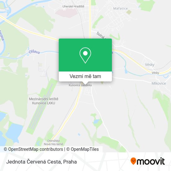 Jednota Červená Cesta mapa