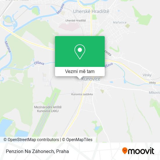 Penzion Na Záhonech mapa