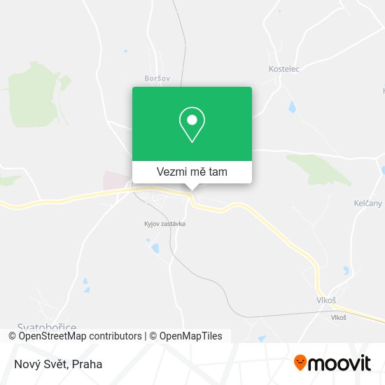 Nový Svět mapa