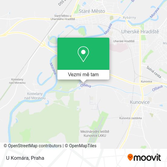 U Komára mapa