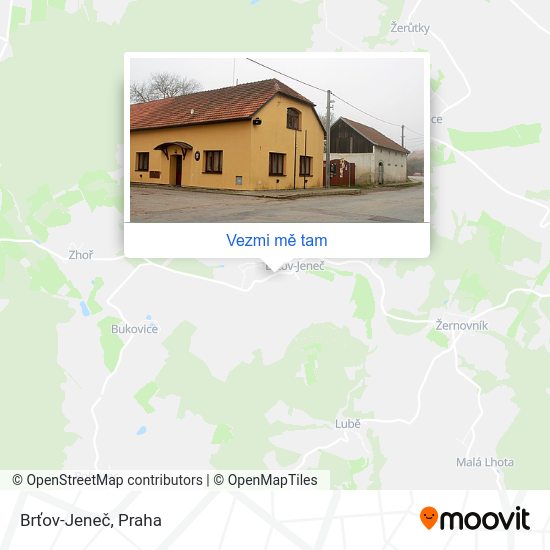 Brťov-Jeneč mapa