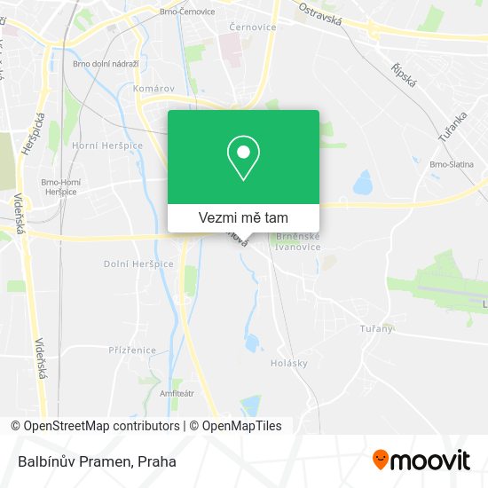 Balbínův Pramen mapa