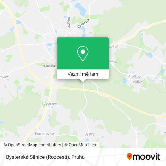 Bysterská Silnice (Rozcestí) mapa
