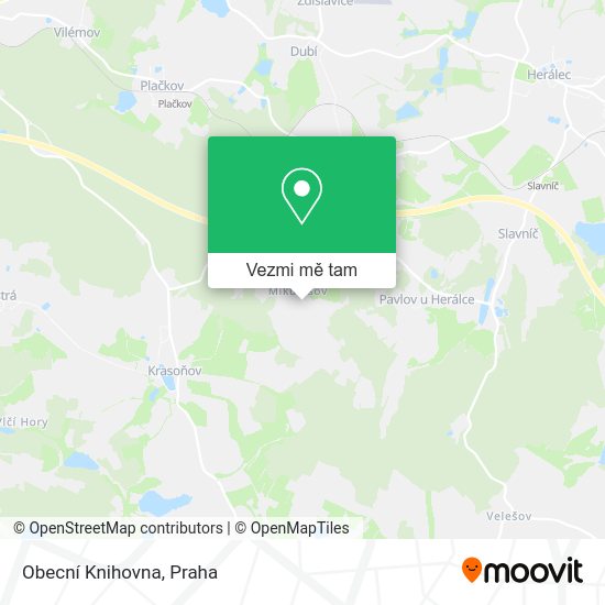 Obecní Knihovna mapa