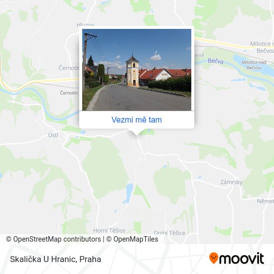Skalička U Hranic mapa