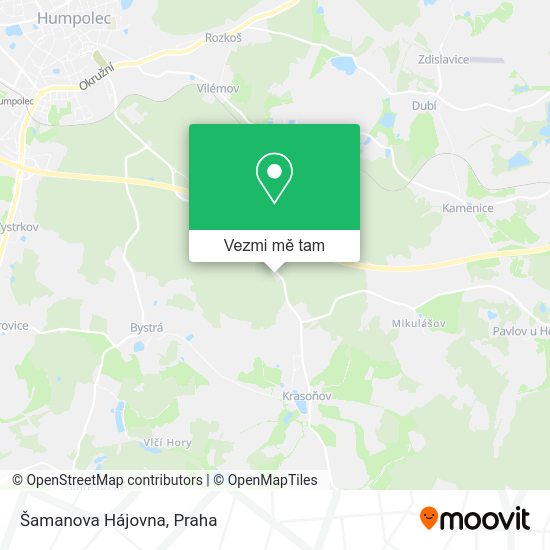 Šamanova Hájovna mapa