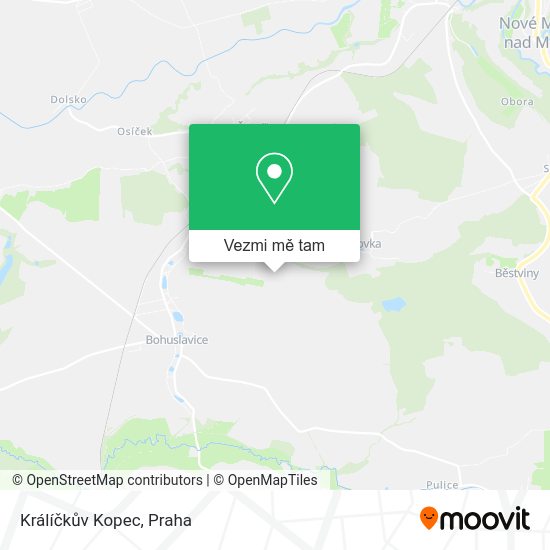 Králíčkův Kopec mapa