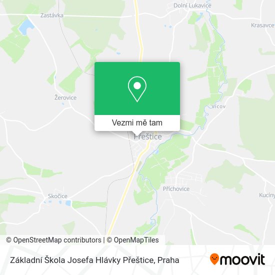 Základní Škola Josefa Hlávky Přeštice mapa
