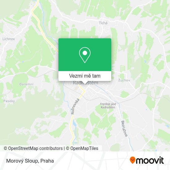 Morový Sloup mapa