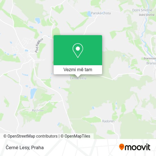 Černé Lesy mapa