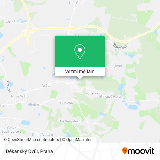 Děkanský Dvůr mapa