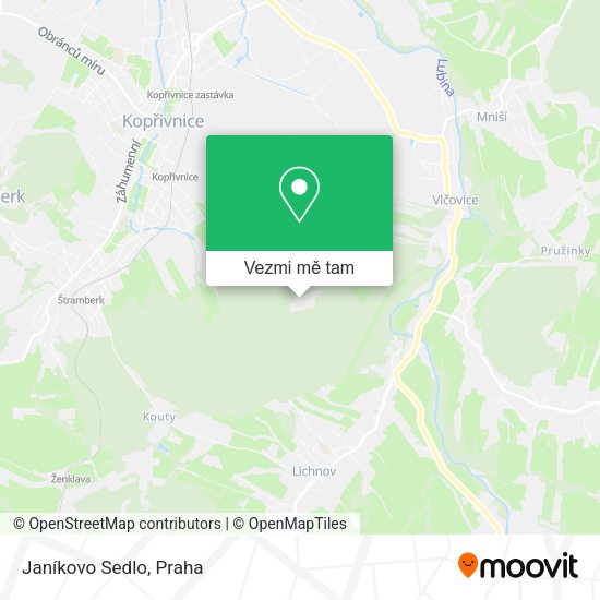 Janíkovo Sedlo mapa