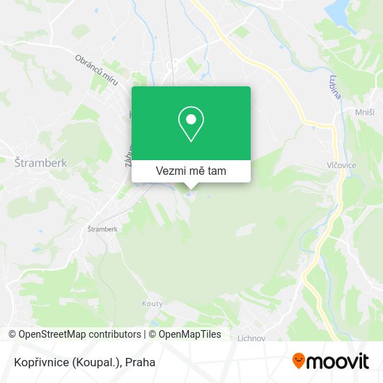 Kopřivnice (Koupal.) mapa