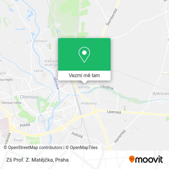 Zš Prof. Z. Matějčka mapa