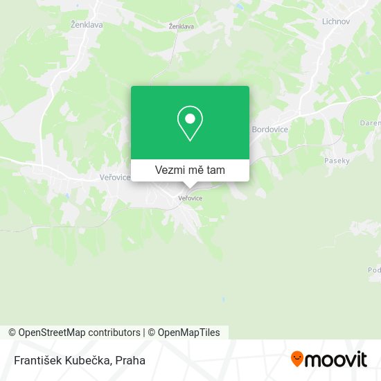 František Kubečka mapa