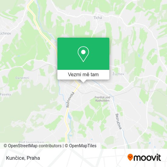 Kunčice mapa