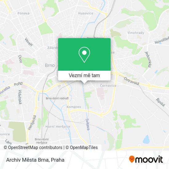 Archiv Města Brna mapa