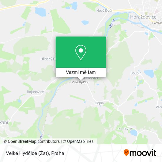 Velké Hydčice (Žst) mapa