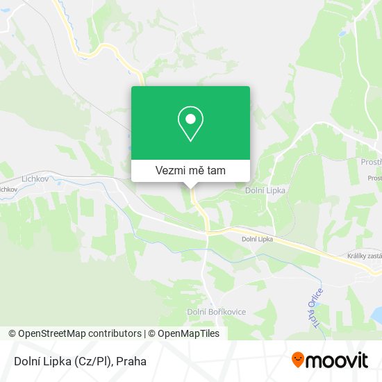 Dolní Lipka (Cz/Pl) mapa