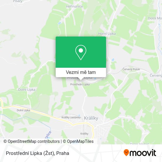 Prostřední Lipka (Žst) mapa