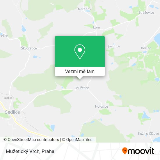 Mužetický Vrch mapa
