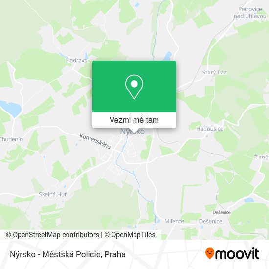 Nýrsko - Městská Policie mapa