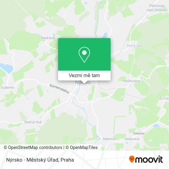 Nýrsko - Městský Úřad mapa