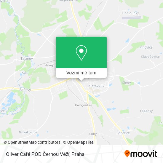 Oliver Café POD Černou Věží mapa