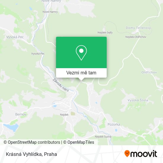 Krásná Vyhlídka mapa