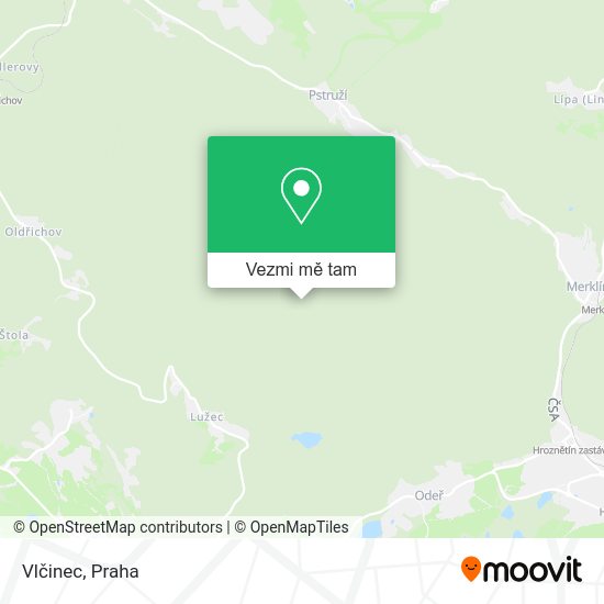 Vlčinec mapa