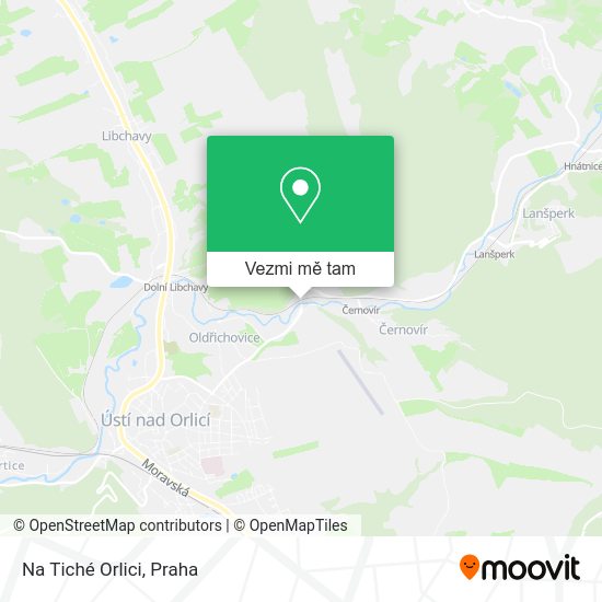 Na Tiché Orlici mapa
