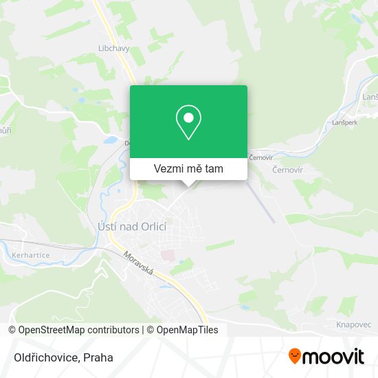 Oldřichovice mapa