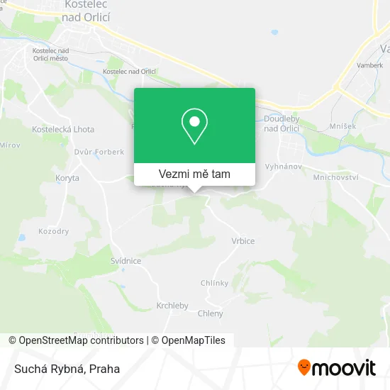 Suchá Rybná mapa
