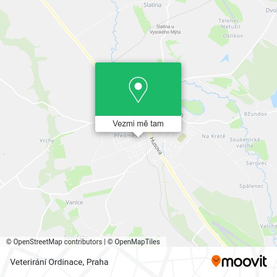 Veterirání Ordinace mapa